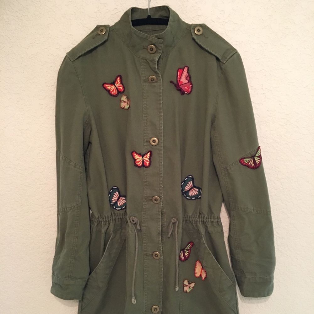 Green Trench Coat w/ Patches
